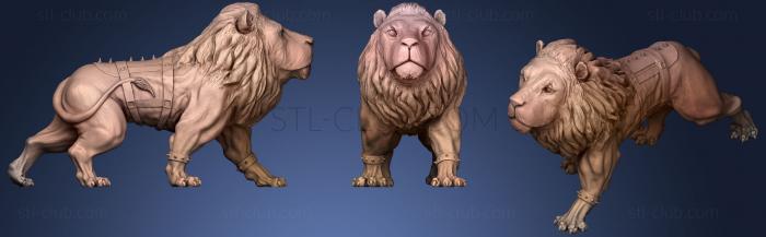 3D model Lion Statue (STL)